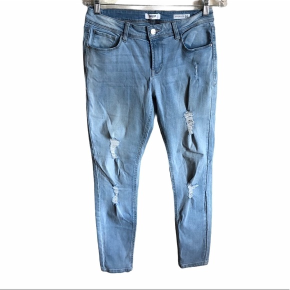 Kenzie Effortlessness Ankle Distressed Denim Jeans - Picture 1 of 9